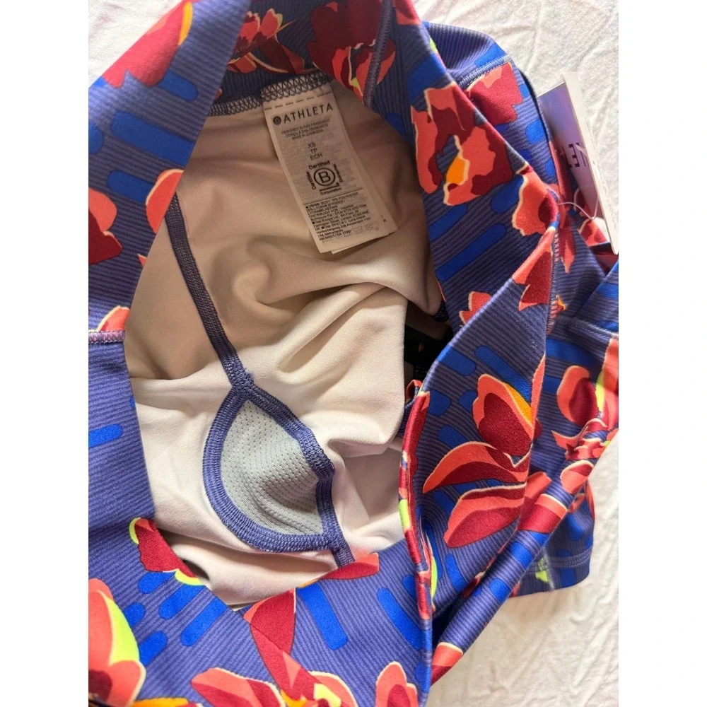 NWT‎ Athleta Floral Athletic Skort salutation Activewear Skirt Pockets Womens XS